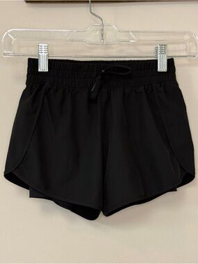 90 Degree:  Girls Black Athletic Shorts, Size S (7/8)